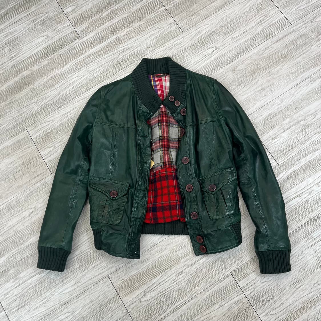 르 샹티에(Le Sentier) 빈티지 레더 지켓  상품이미지1