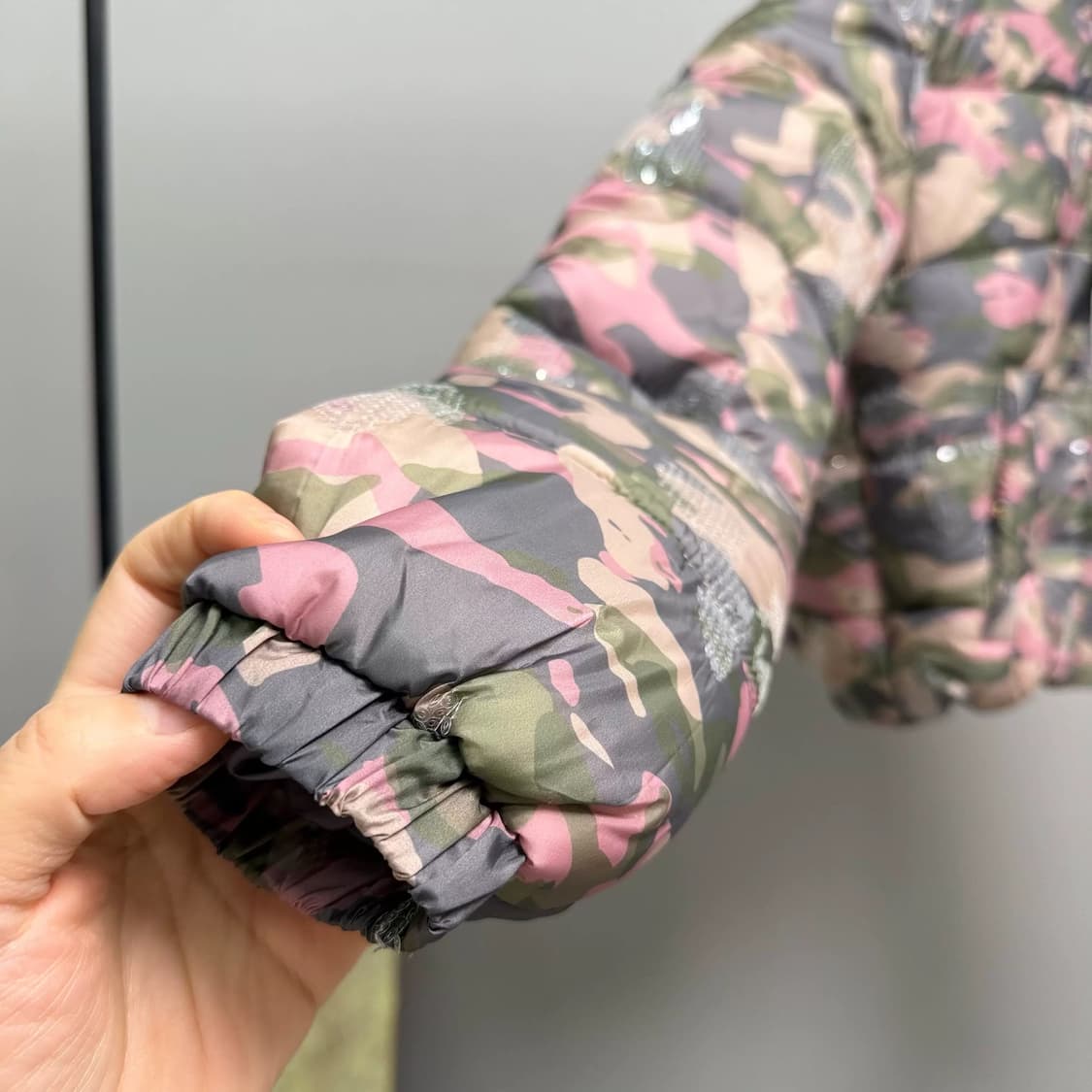 핑크 카모 패딩 자켓 상품이미지7