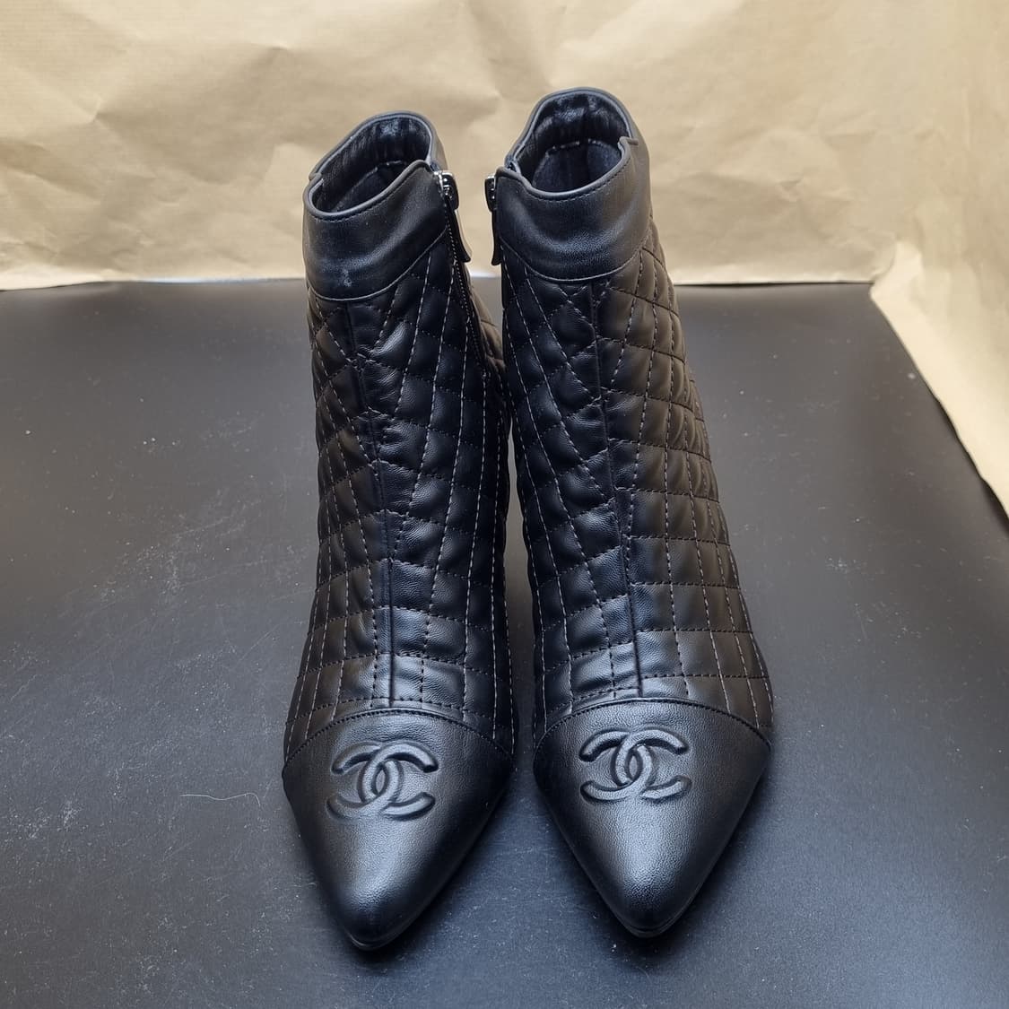 샤널 블랙 퀄팅 맹클 부츠38 240 굽7  상품이미지2
