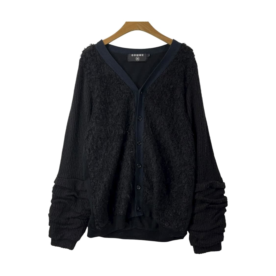 [gomme] 고무 개더 암 부클 가디건 상품이미지1