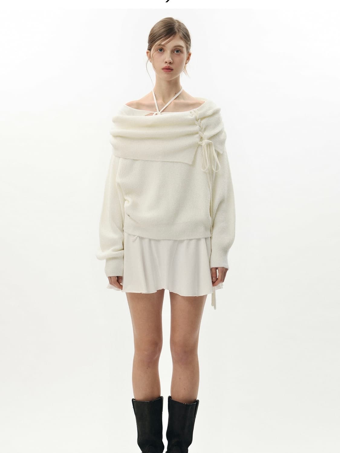 페인오어플레져 코르셋 니트 KAREN CORSET KNIT white 상품이미지2