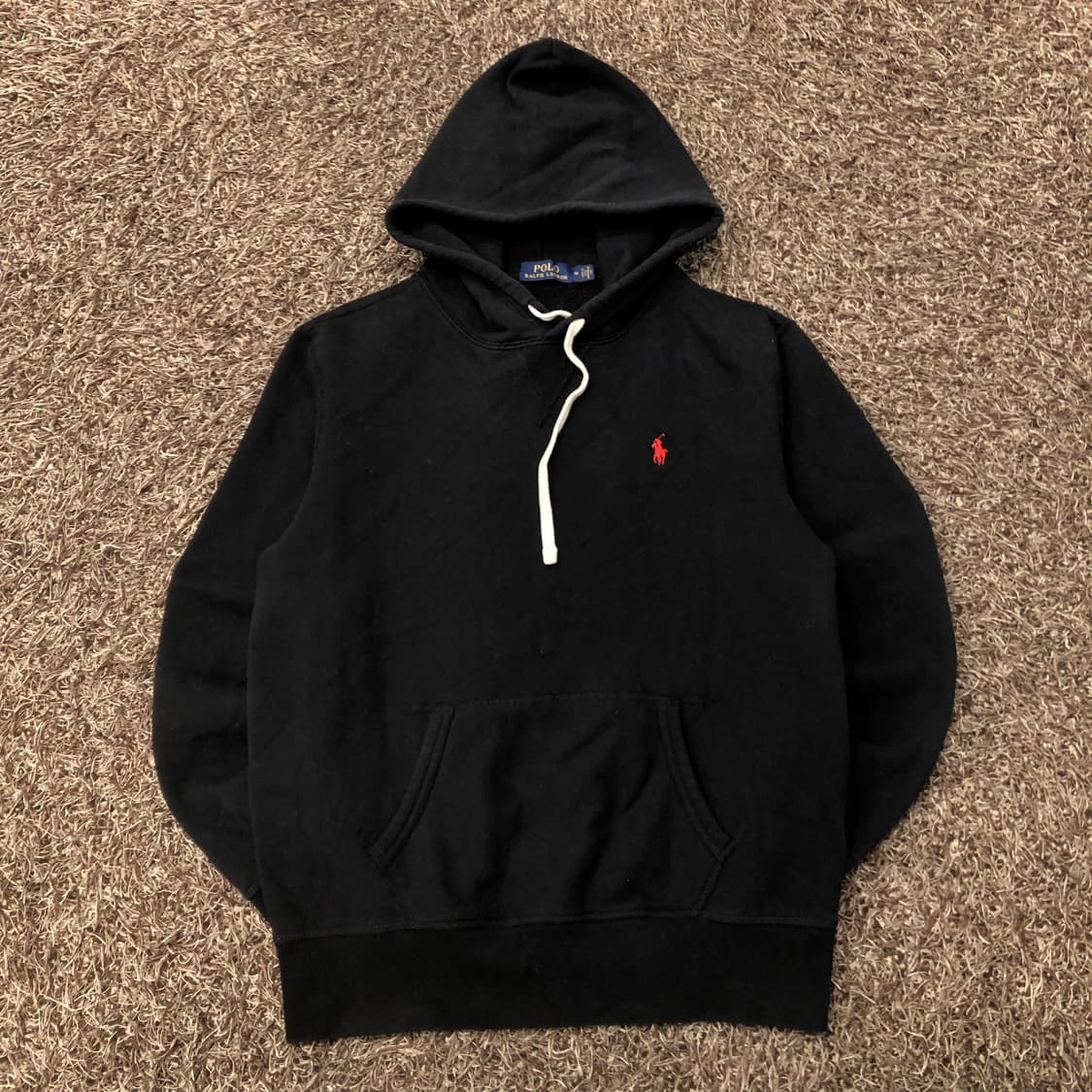 폴로 랄프로렌 포니 블랙 기모 후드티 상품이미지1