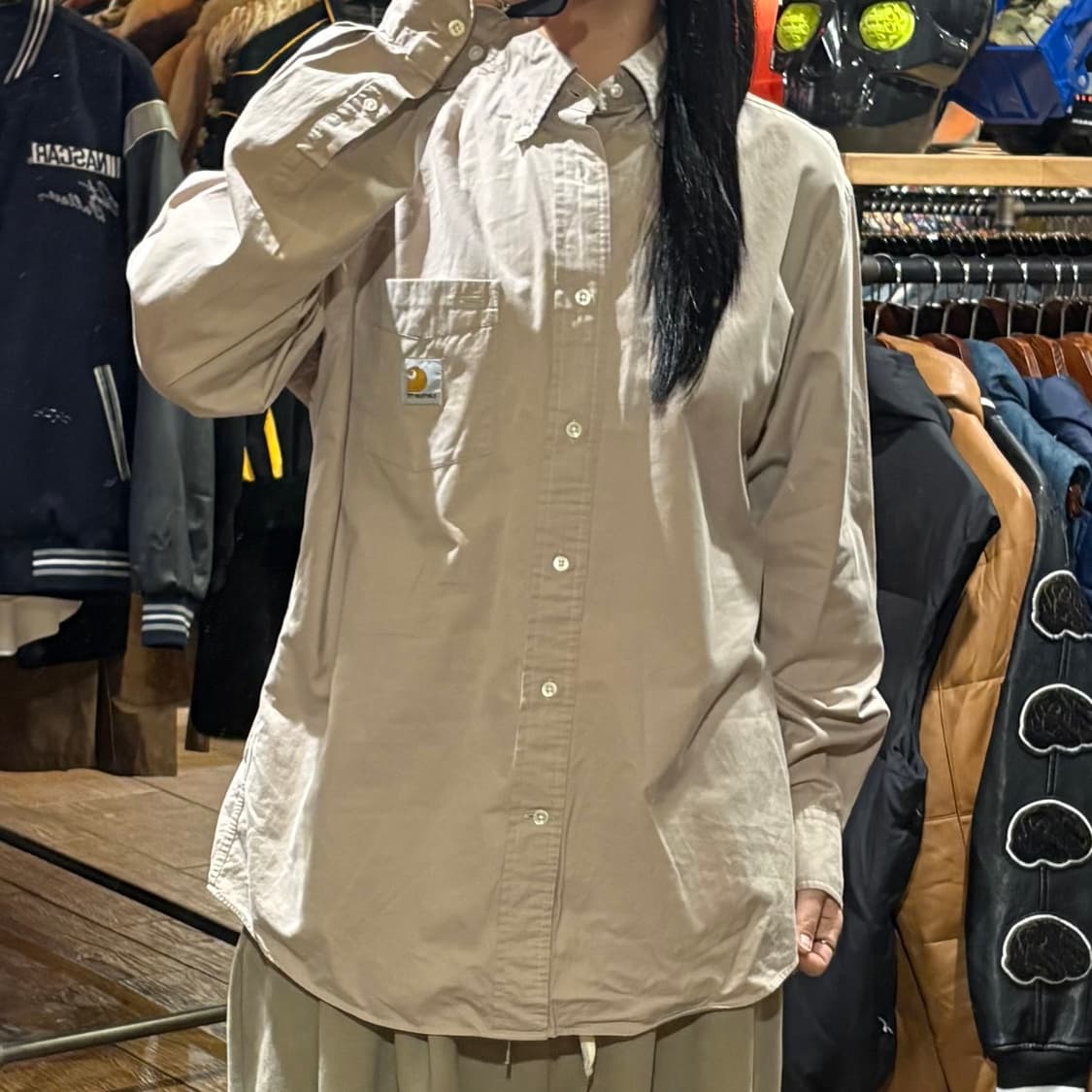 [HI] Carhartt 칼하트 긴팔셔츠 라이트베이지 상품이미지2