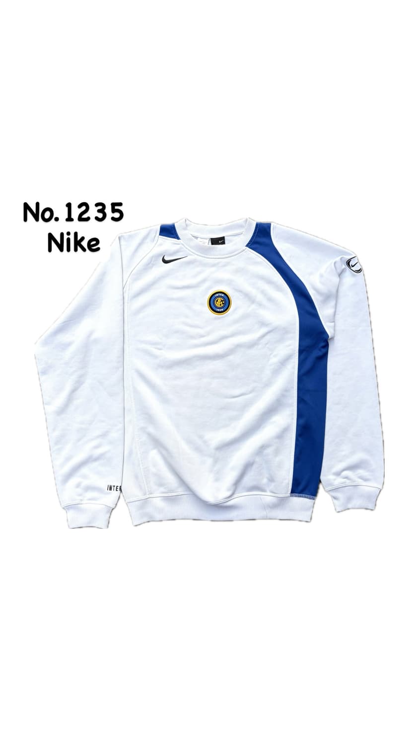 00s 나이키 인터밀란 센터로고 올드스쿨 축구팀 웜업 맨투맨 95 상품이미지1