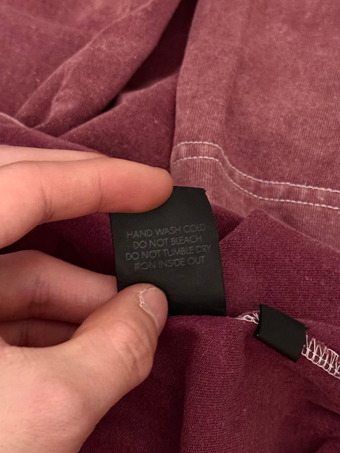 피마원 빈티지 반팔 티셔츠 버건디 상품이미지7