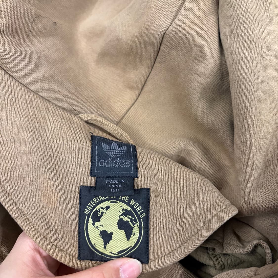 아디다스 브라운 털 울프 후드집업 100 상품이미지5