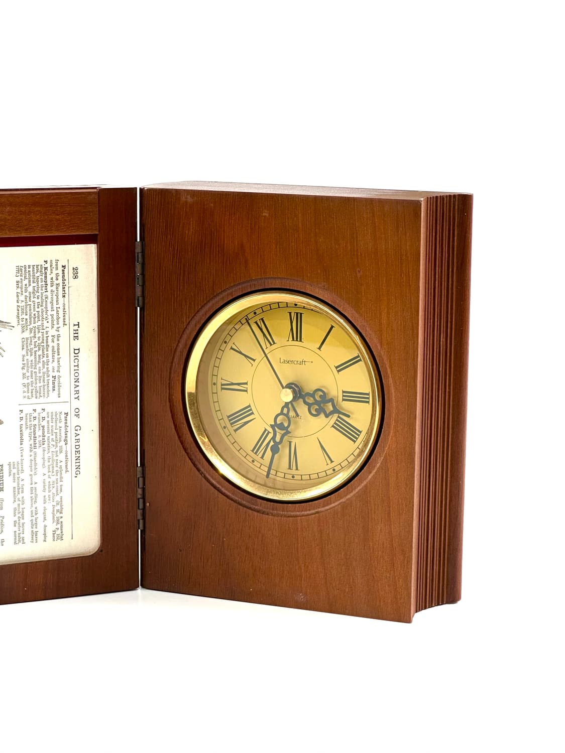 일본 빈티지 월넛 우드 북 커버 디자인 시계 액자 상품이미지6