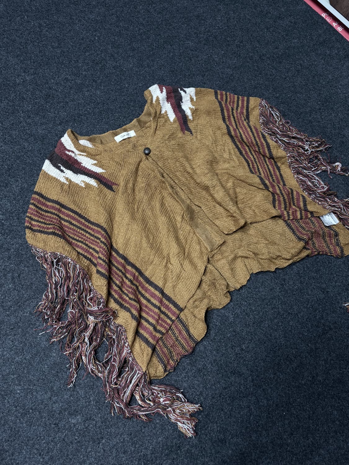 vintage Grunge Indian knit Cape coat 상품이미지2