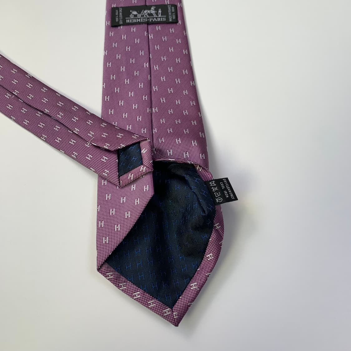 에르메스(HERMES) H로고 모노그램넥타이 명품 프랑스 100실크 상품이미지9