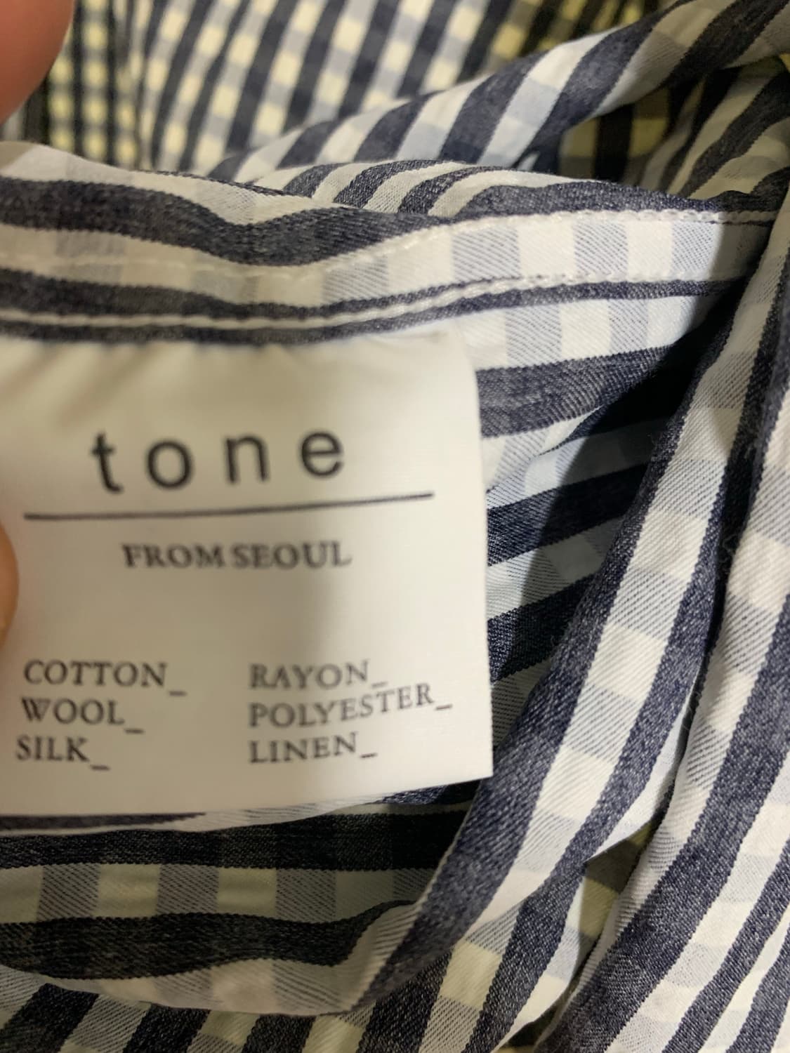 톤 셔츠 체크 남방 미사용품 판매합니다 상품이미지4