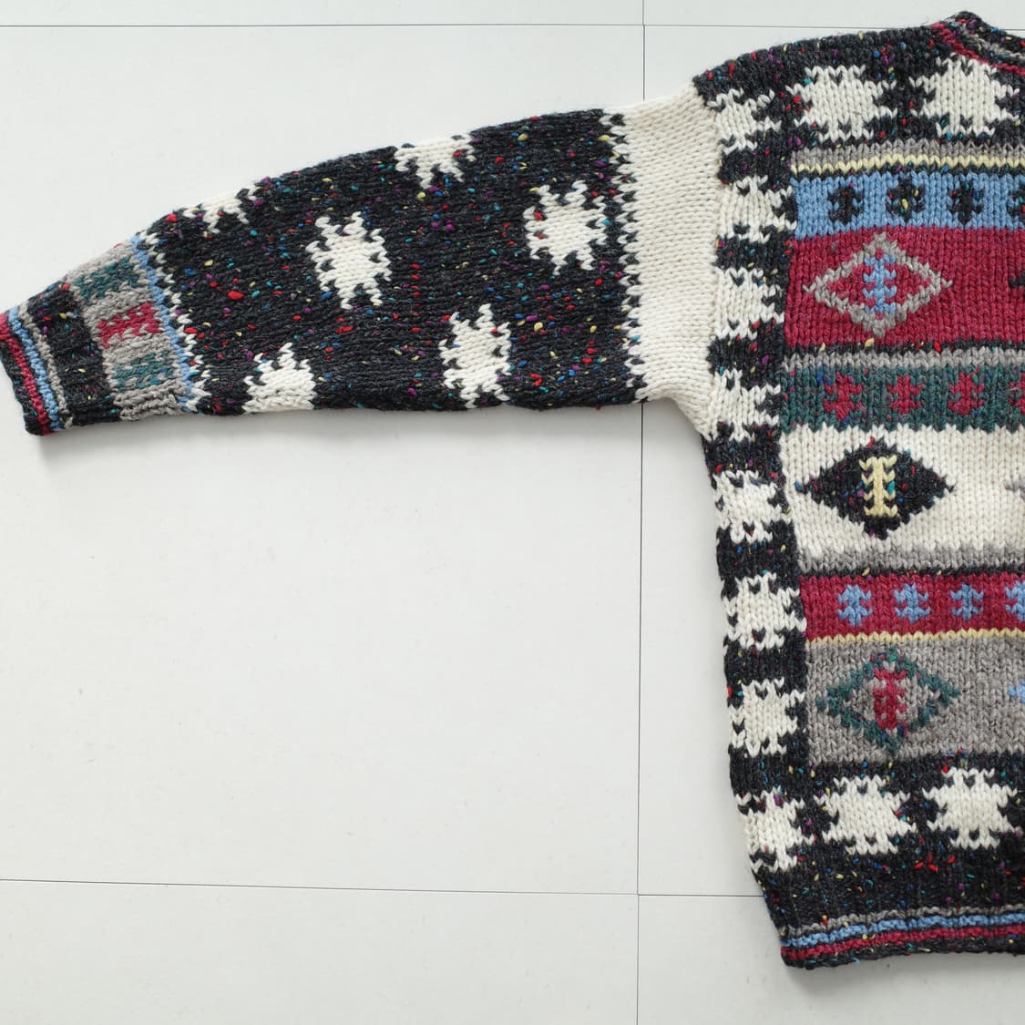 울리치 에스닉/지오메트릭 패턴 100% 울 니트 스웨터 상품이미지7