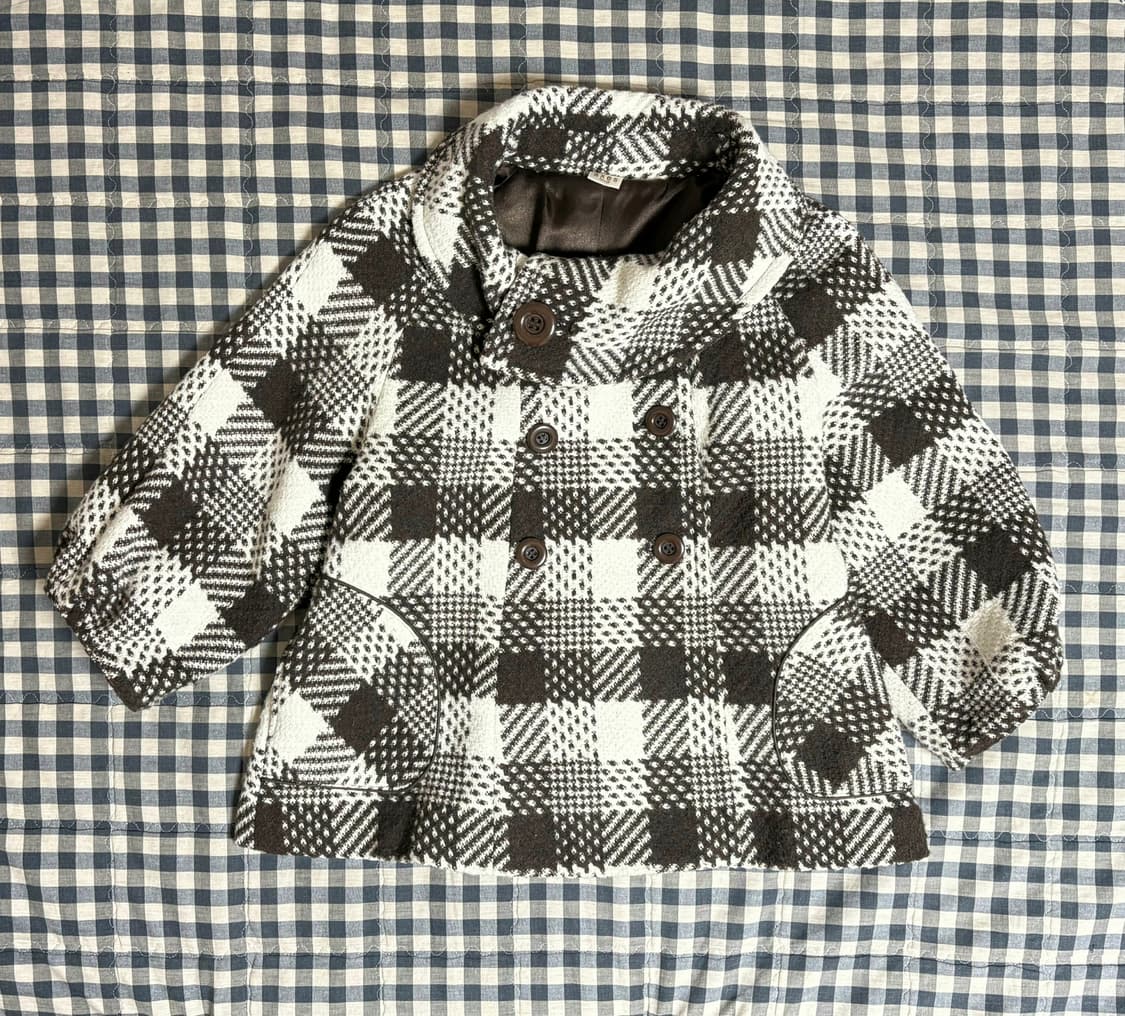 빈티지 고전 정품 엑시즈팜 라떼갸루 코코아색 숏코트 리즈리사 모리걸 상품이미지2