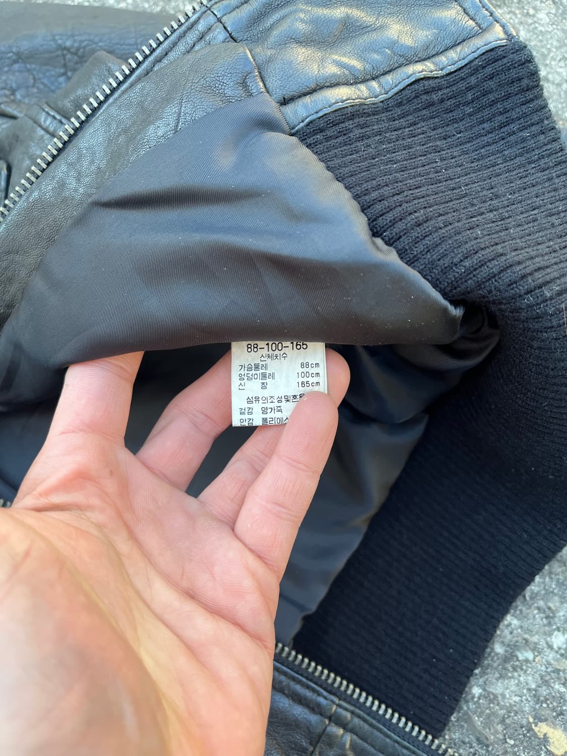 Vintage 하이넥 크롭 레더 자켓  상품이미지5