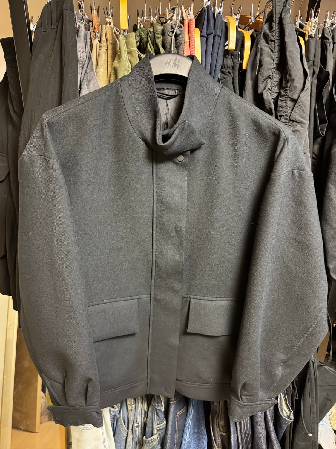 코스(COS) 오버사이즈 퍼넬 넥 울 보머 재킷 L 상품이미지2