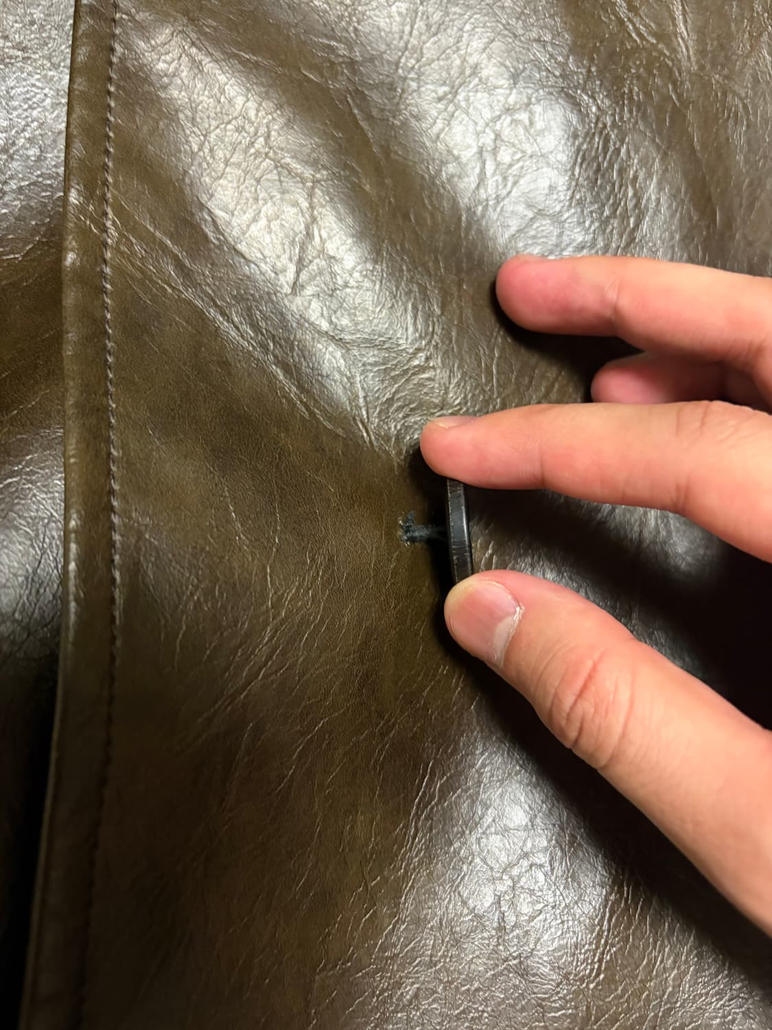 비슬로우 퍼플라인 레더 카코트 M 상품이미지5