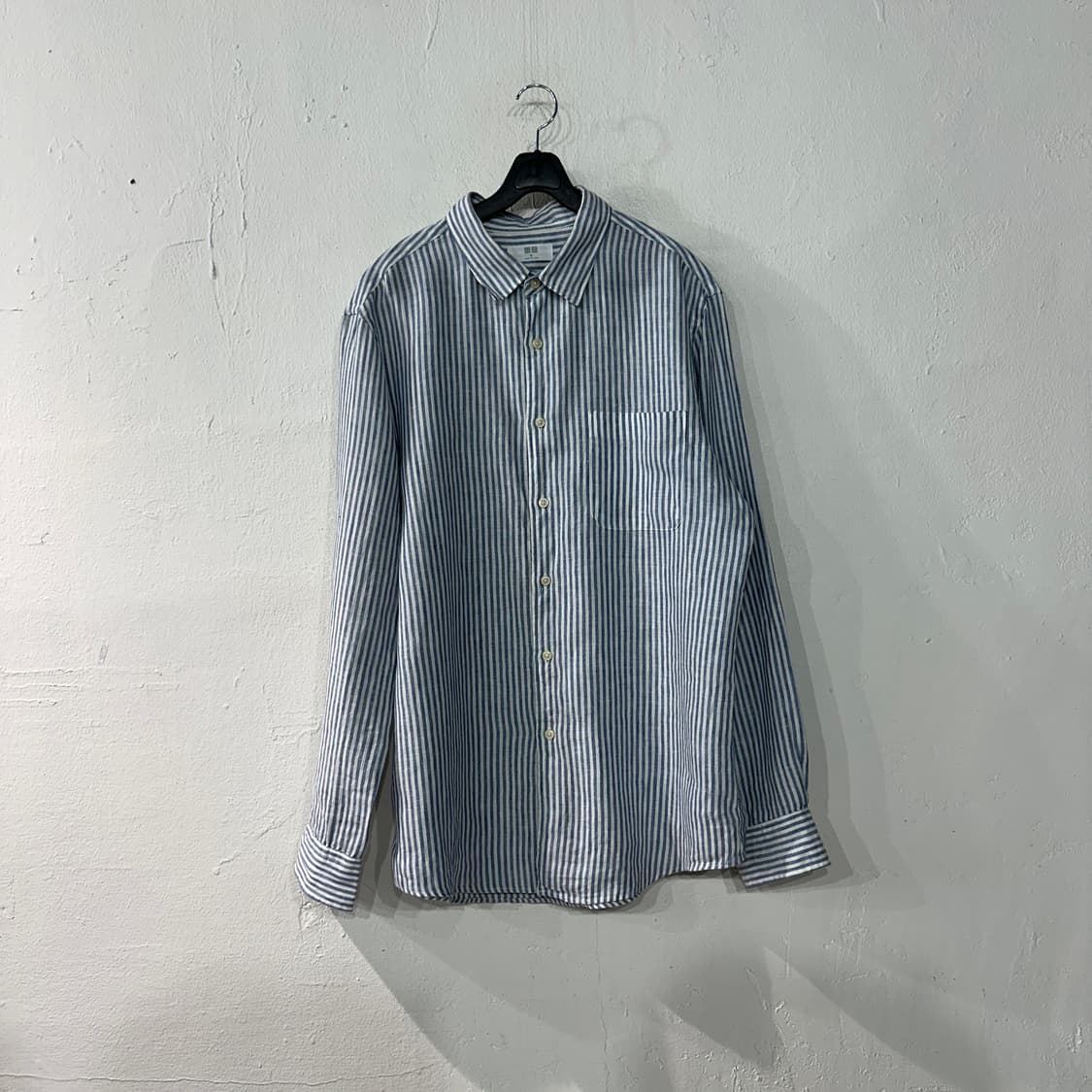 유니클로 스트라이프 린넨셔츠 XL 상품이미지1