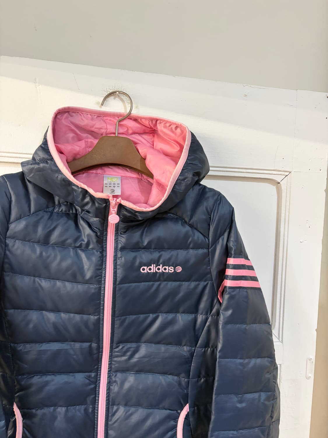 아디다스 네오 딸기우유 경량패딩 상품이미지4