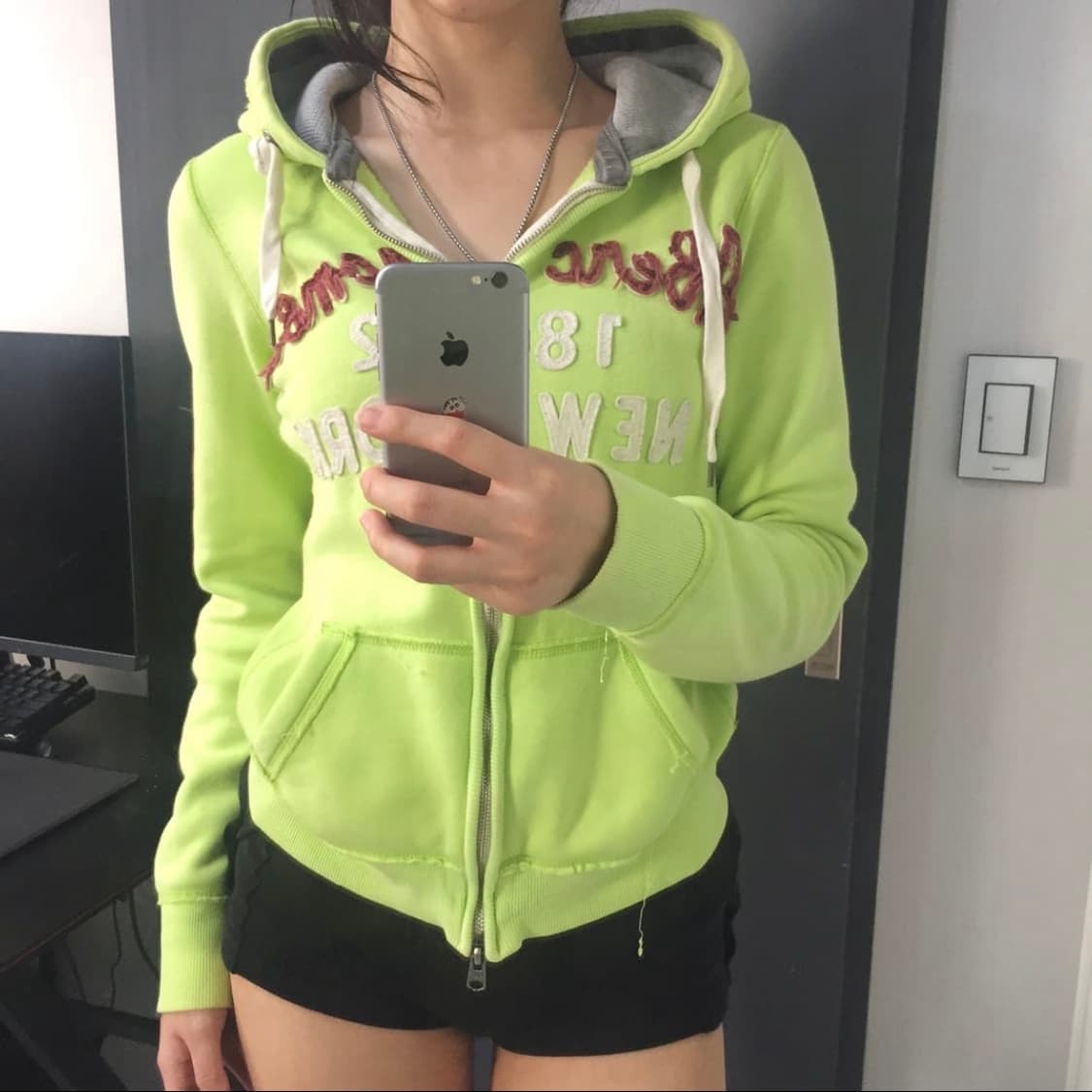 Abercrombie 아베크롬비 네오 그린 후드집업 상품이미지2