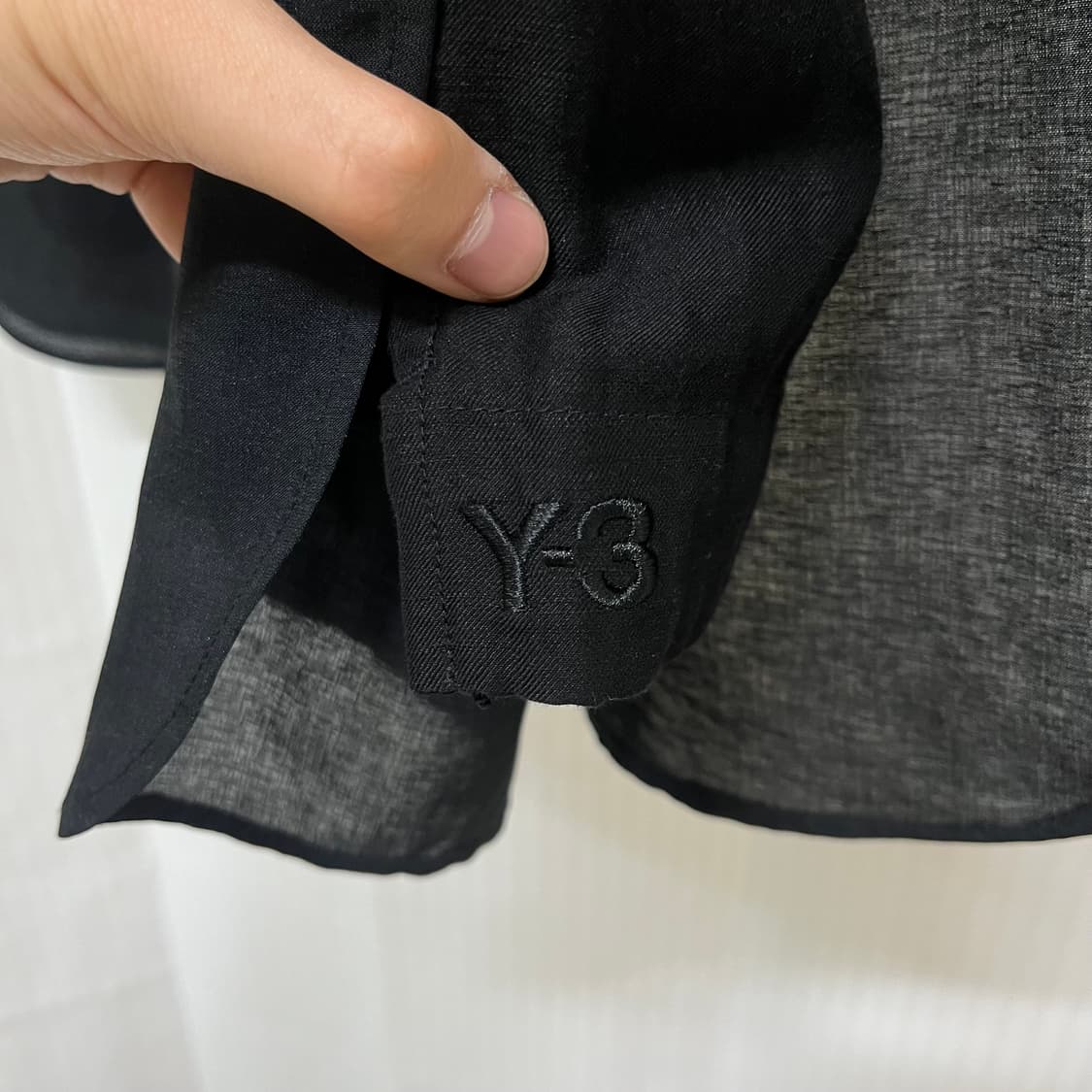 [xs] y-3 셔츠 레이어드 스커트 블랙 요지야마모토 치마 상품이미지5