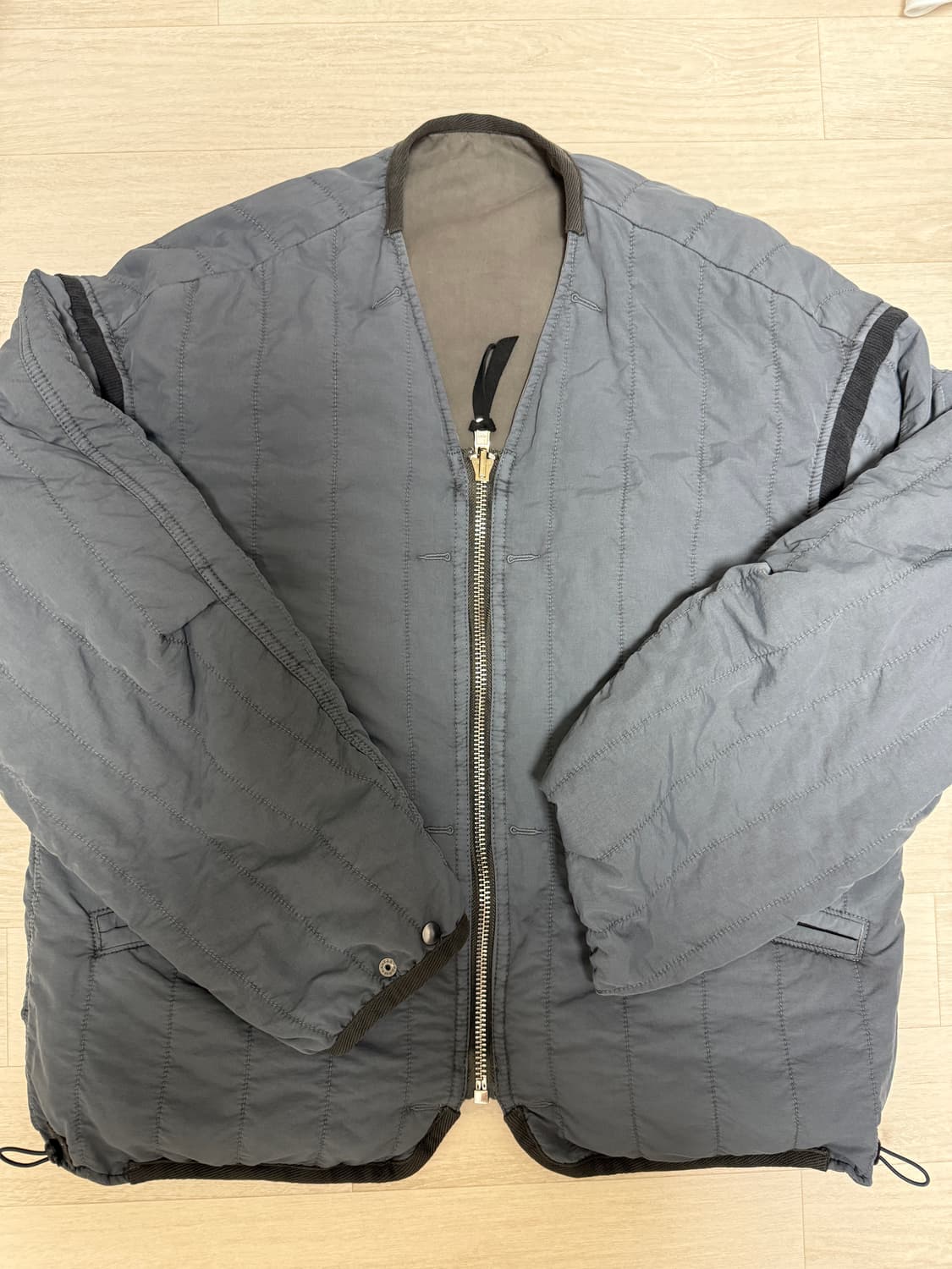 폴리테루 리버시블 라이너 자켓 세이지 그레이+제이드 상품이미지3