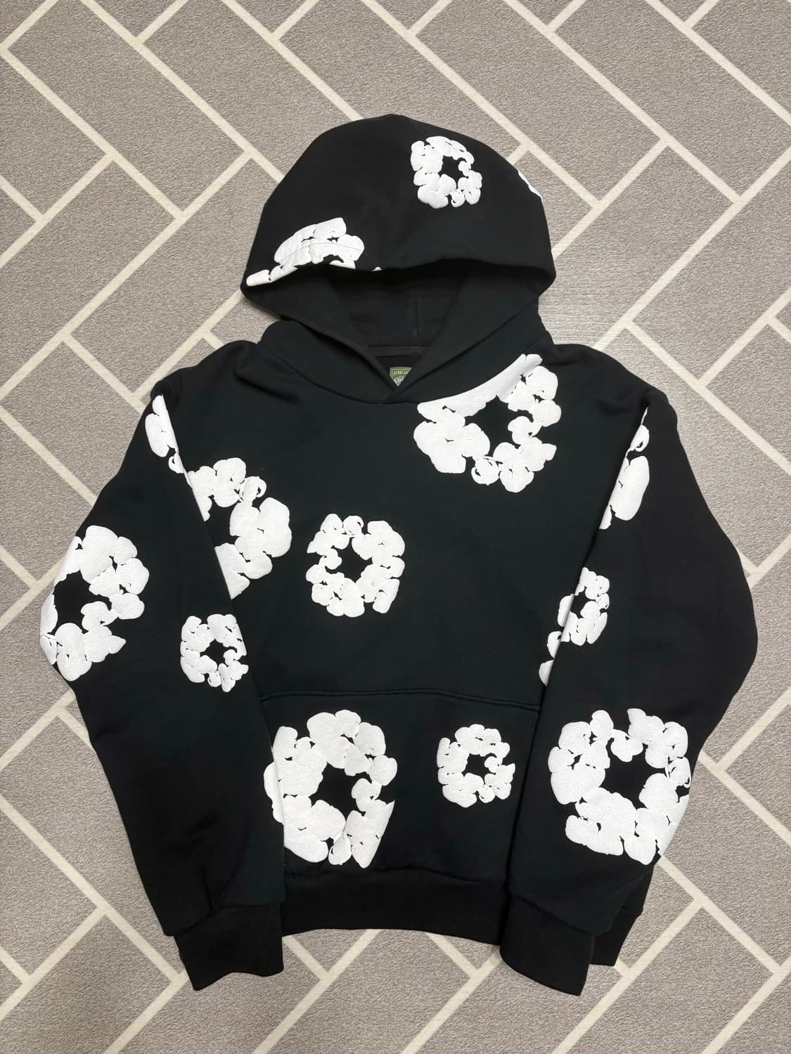 데님 티어스 더 코튼 리쓰 후드티 블랙 (M) 상품이미지1