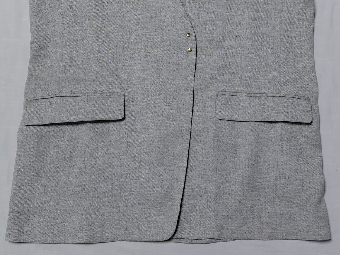 THE SUIT COMPANY she 노칼라 린넨라이크 자켓 (40) 상품이미지5