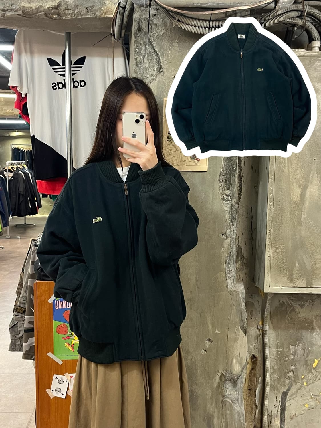 라코스테 울 자켓 그린 L #csz1159 상품이미지1