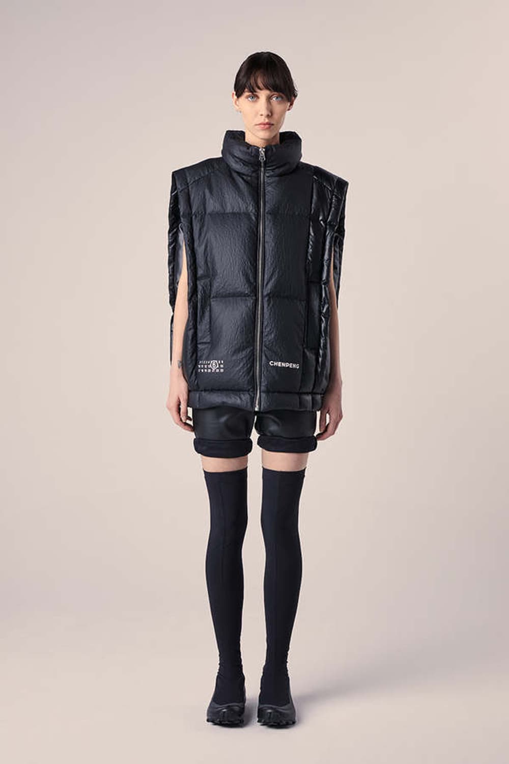 mm6 마르지엘라  chenpeng 첸펭 인조가죽 다운 베스트 S 상품이미지5