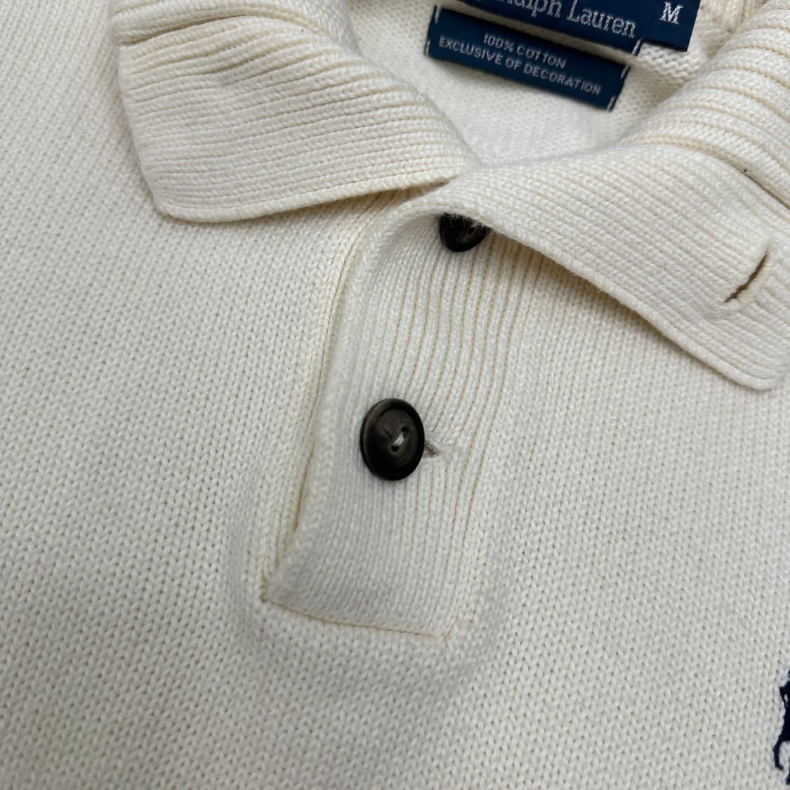 폴로 코튼 카라넥 니트 M 상품이미지5