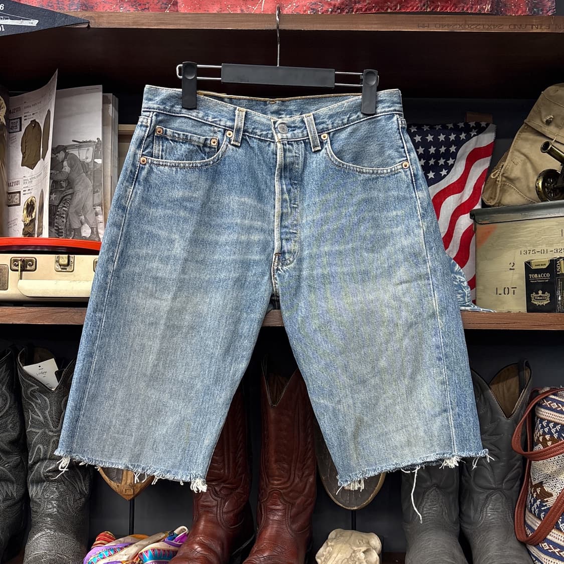 90s 리바이스 501 스트레이트 커팅 데님 쇼츠팬츠 미국생산 N1500 상품이미지1