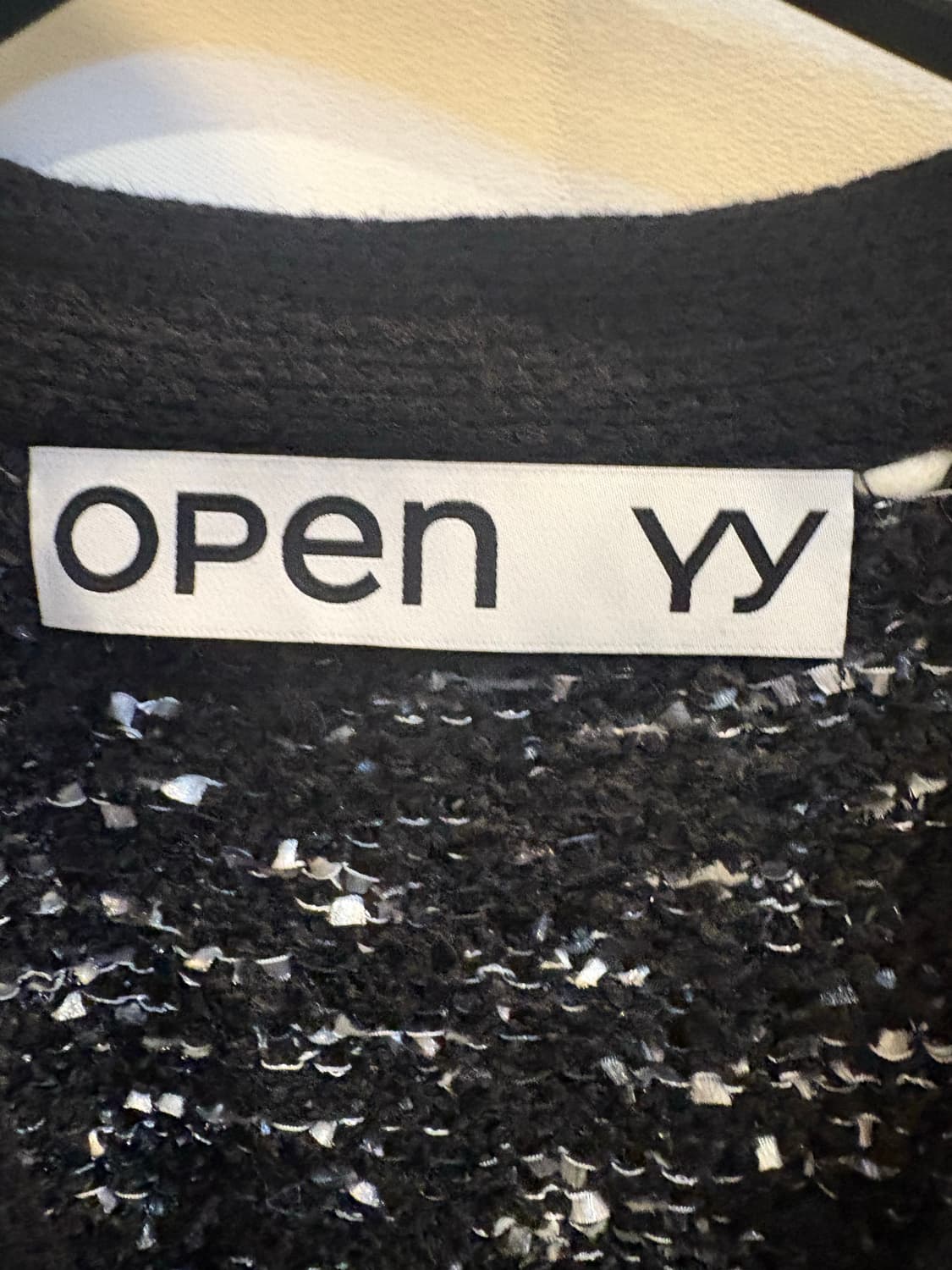 Open YY 블랙 트위드 가디건 상품이미지2