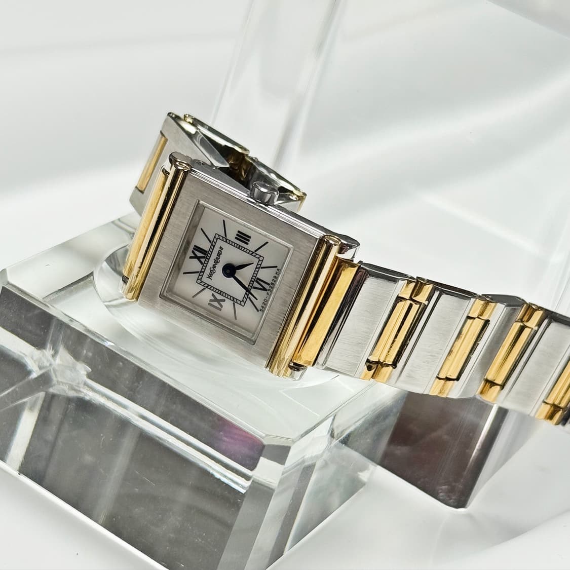 80's90's 빈티지 YSL 이브생로랑 스퀘어 콤비 워치 상품이미지7