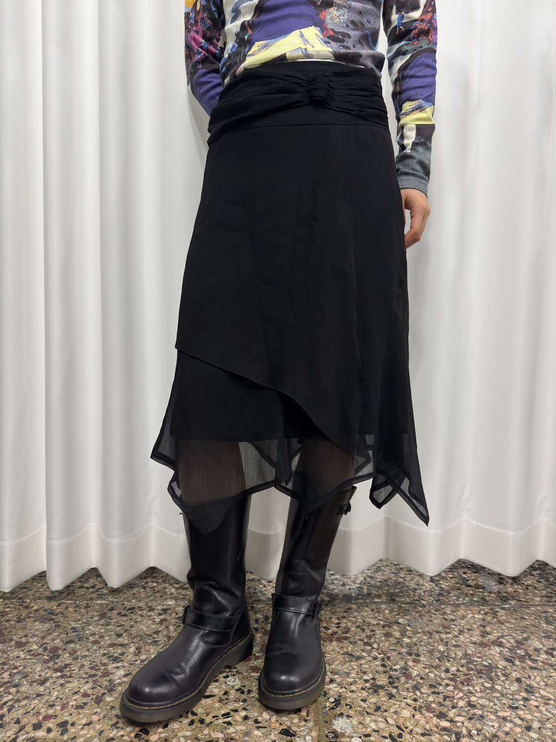 design midi layered skirt 상품이미지2