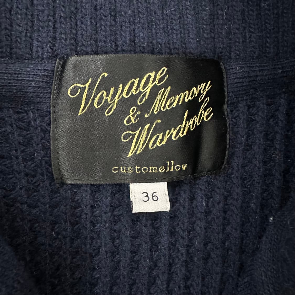 커스텀멜로우 숄칼라 가디건 버건디 네이비 상품이미지3