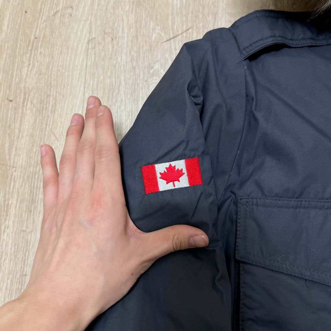 캐나다구스 남성 로고 덕다운 후드 롱패딩 XL/105  상품이미지4