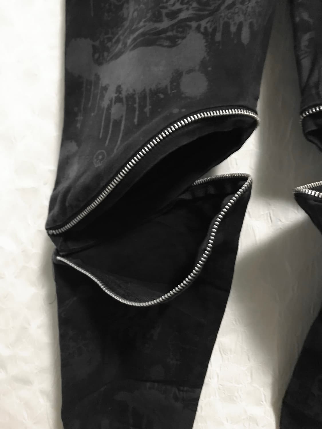 빈티지 h.naoto 에이치나오토 펑크 지퍼 디테일 투웨이 셔링 팬츠 상품이미지6