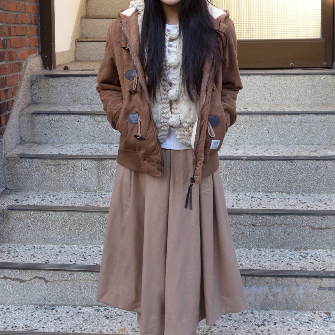 스노우포크 퍼 니트 베스트 상품이미지7