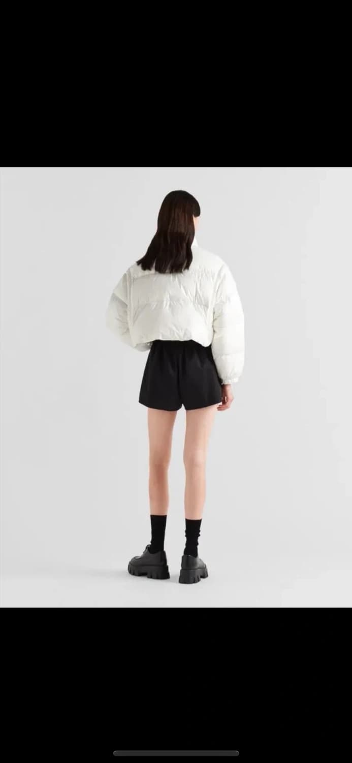 [새상품🪽시즌오프🪽카리나착용] 프라다 리나일론 크롭 구스 패딩🤍 상품이미지5