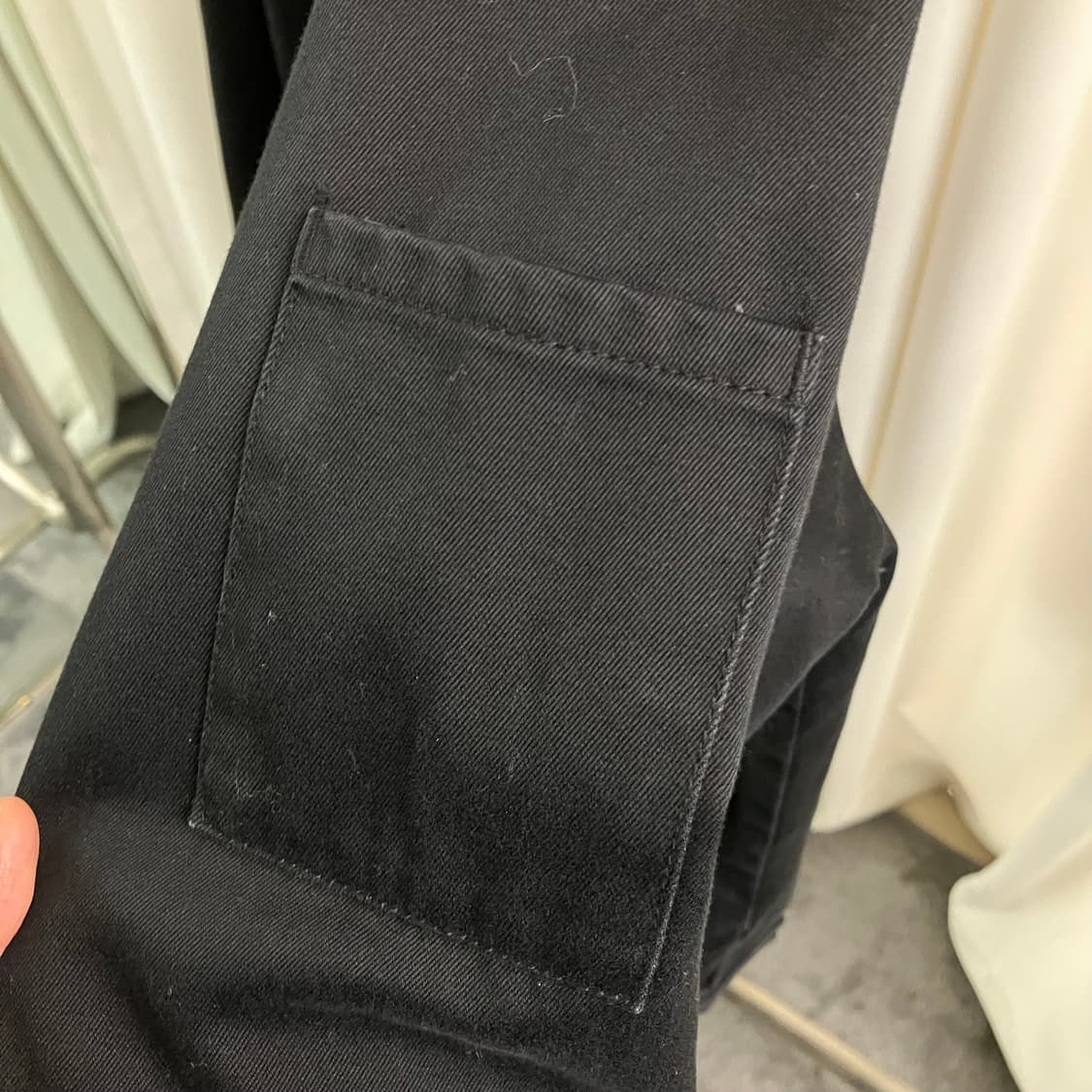 슈프림 X 준야 와타나베 꼼데가르송 블랙 프린티드 워크 자켓 L 상품이미지5