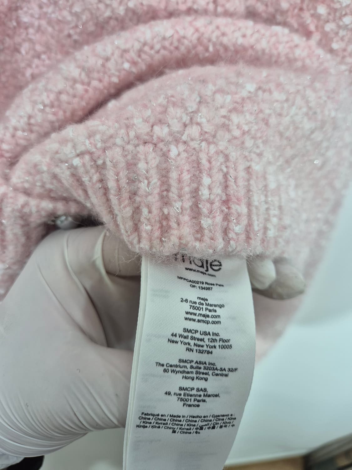 maje 마쥬 트위드 핑크 가디건 상품이미지4