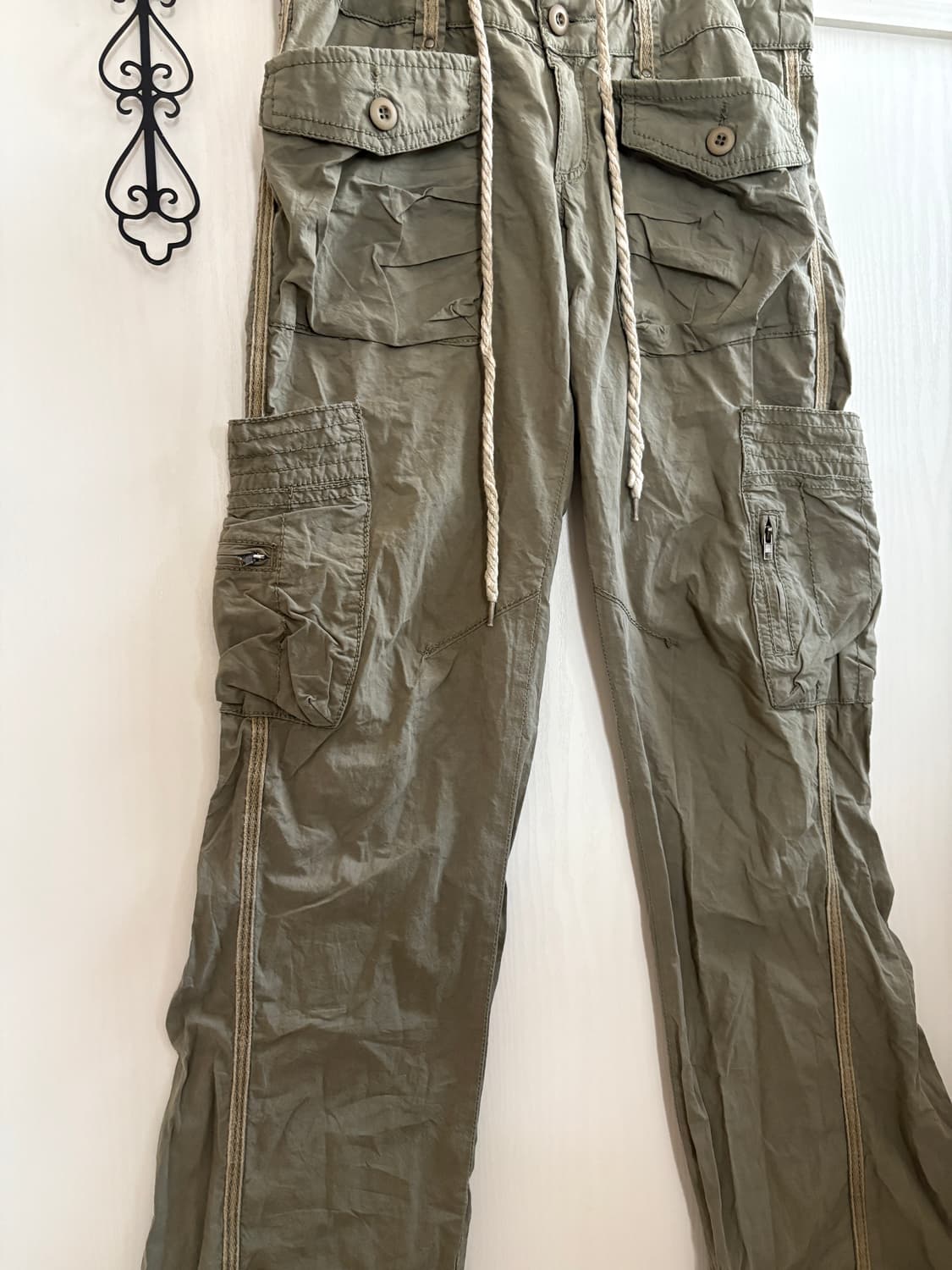 • Light khaki low banding cargo pants   상품이미지9