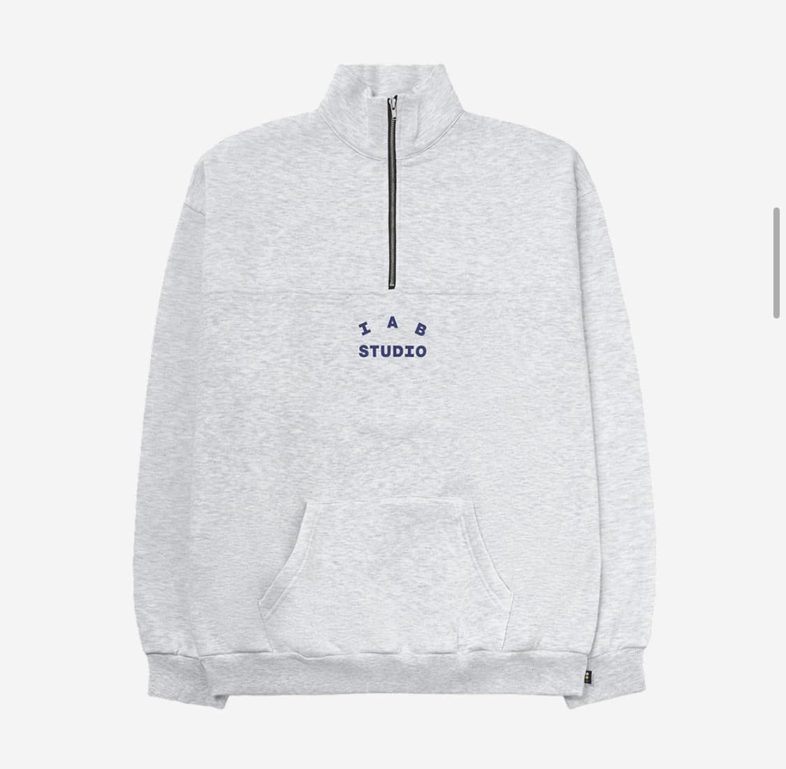 아이앱 스튜디오 하프 집 반집업 풀오버 라이트 그레이 상품이미지1