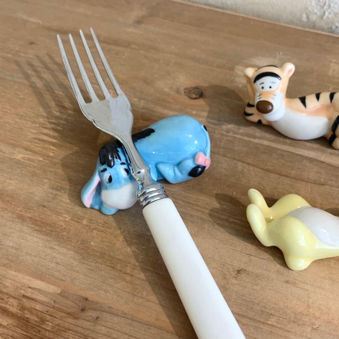 디즈니 곰돌이 푸우와 친구들 도기 피겨린 피규어 수저 받침 5개 세트 상품이미지3