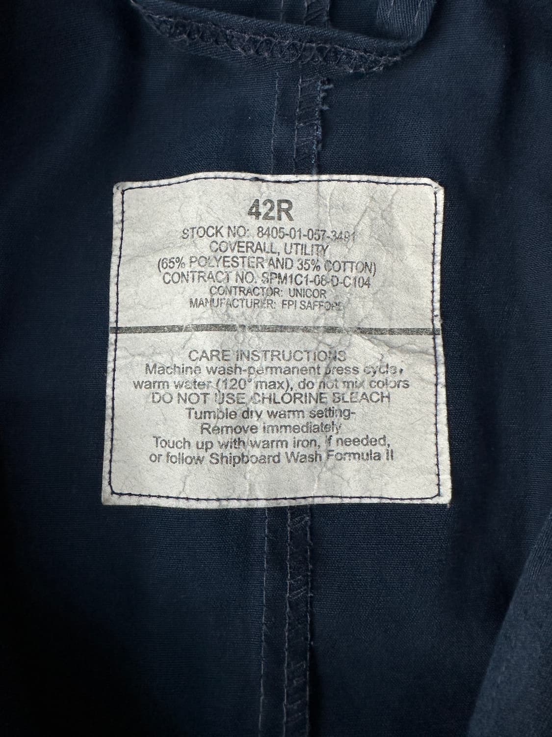 미해군 커버올 유틸리티 42R 오리지널 NAVY 상품이미지8