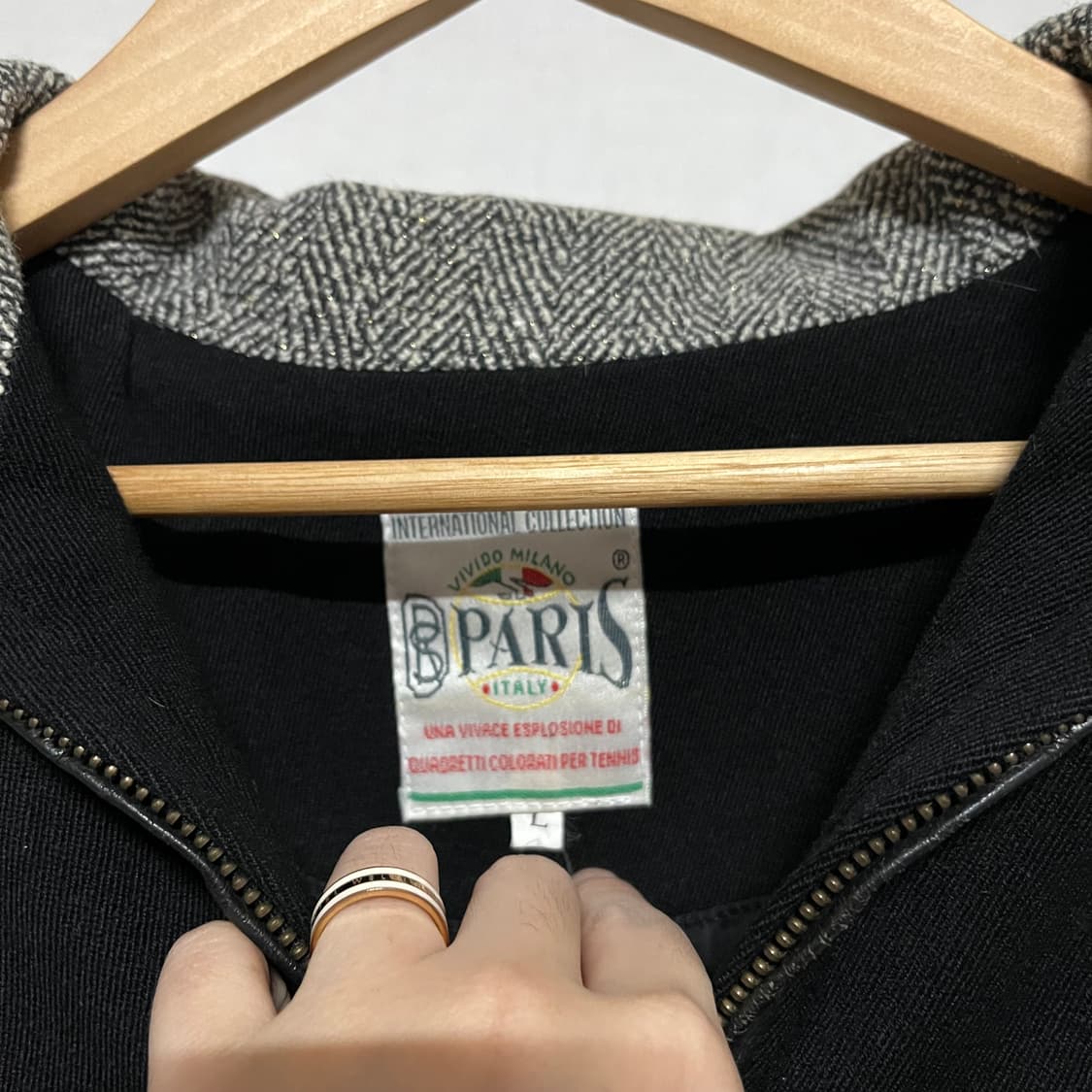 PARIS SPORT 헤링본 블랙 자켓 L 상품이미지3