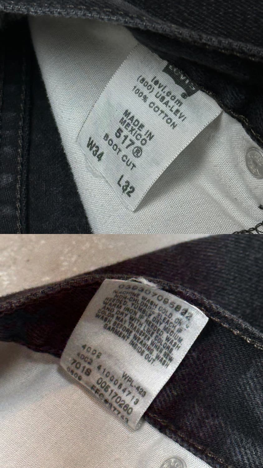 00's 리바이스 517 블랙 부츠컷 플레어진 상품이미지9