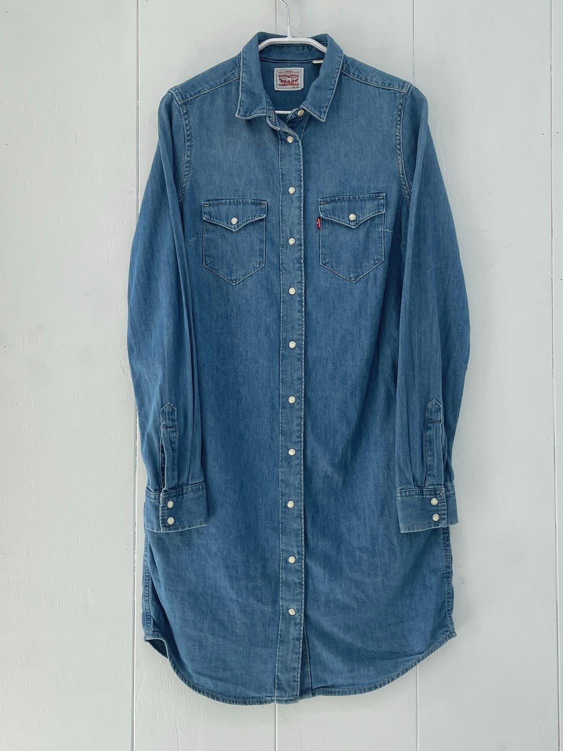 리바이스 데님 셔츠 원피스 롱 청남방 상품이미지2
