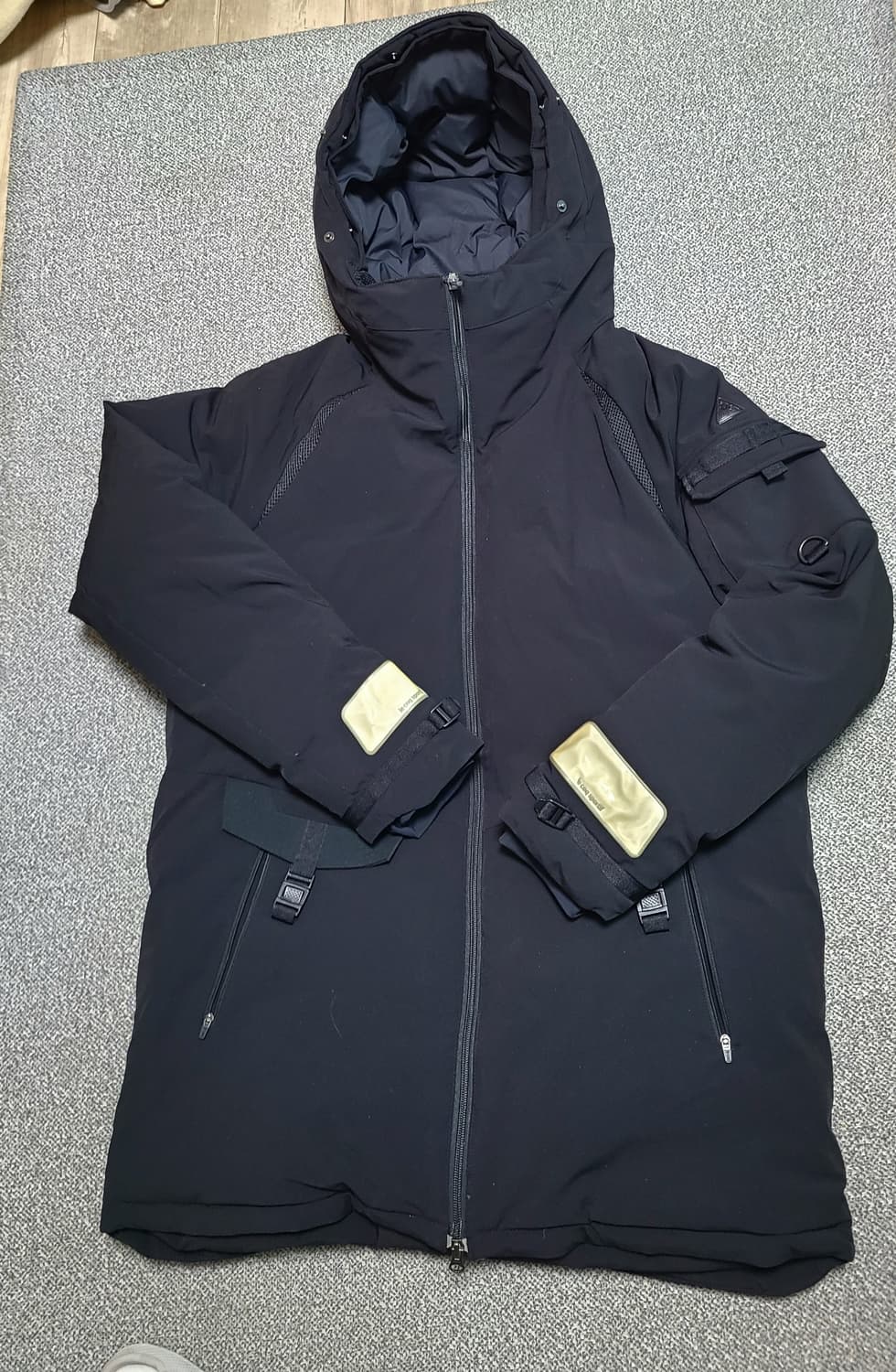 르꼬끄 남성 중기장 덕다운 패딩 L (100) 블랙 상품이미지1