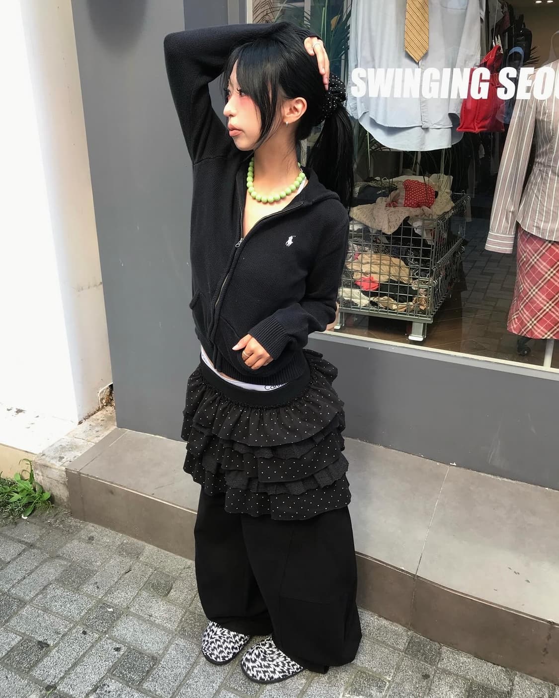 Polo Black Hood Zip-Up 상품이미지1