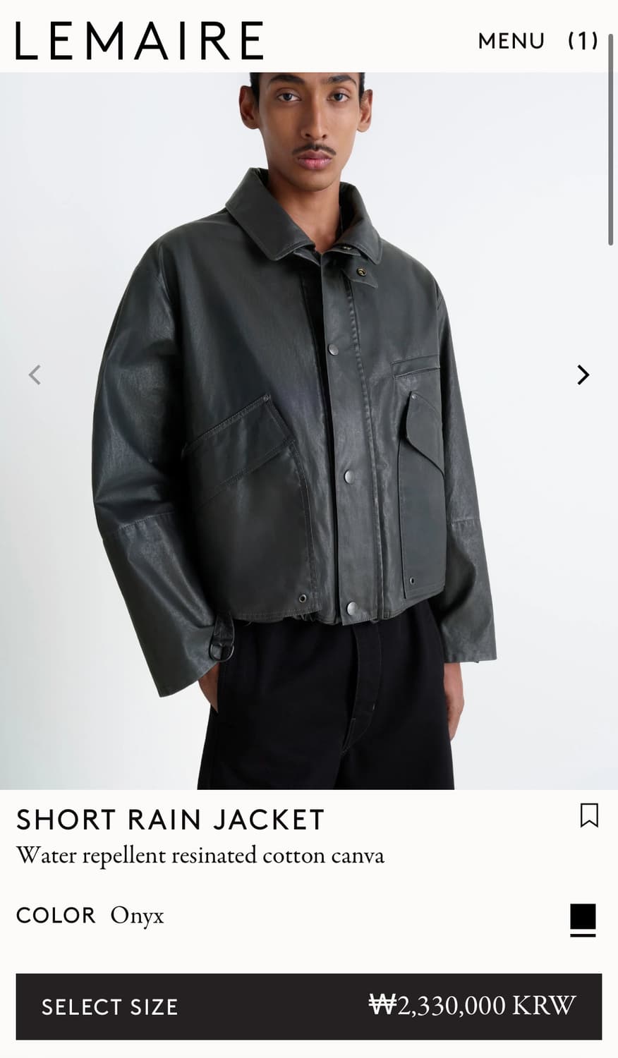 [50]르메르 25fw 숏 레인 자켓/오닉스 상품이미지7